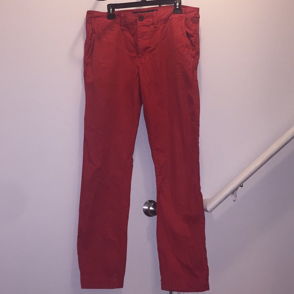 Red preppy pant